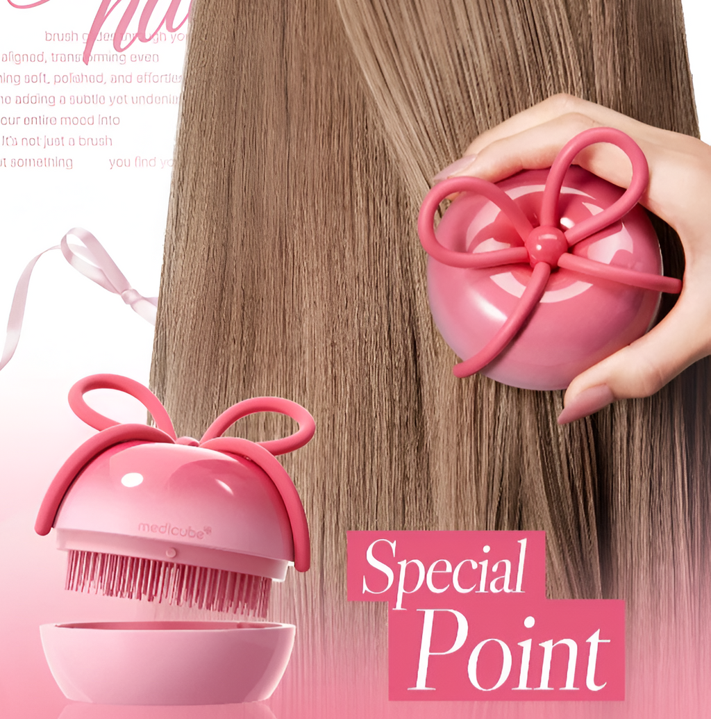 Medicube x FOREVER:CHERRY Glass Hair Brush Ribbon - Edición Limitada