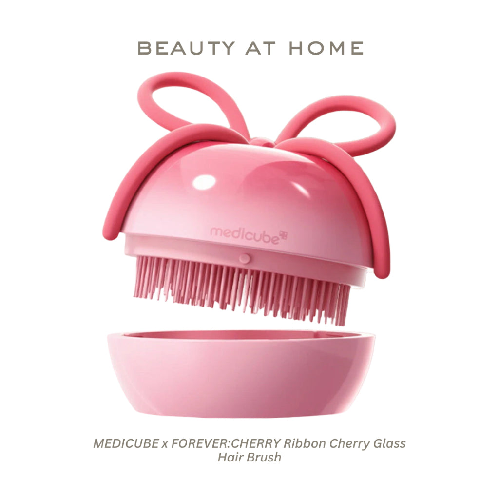 Medicube x FOREVER:CHERRY Glass Hair Brush Ribbon - Edición Limitada